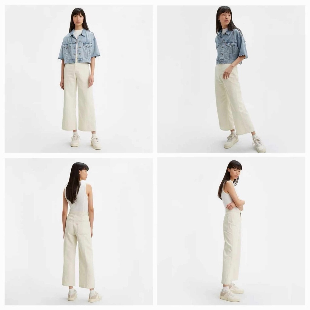 Levi's X WellThread Ribcage Wide Leg Cropped Women's Jeans 29x26